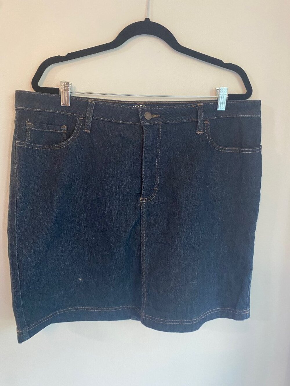 Riders by Lee Mid Rise Dark Wash Denim Skirt
